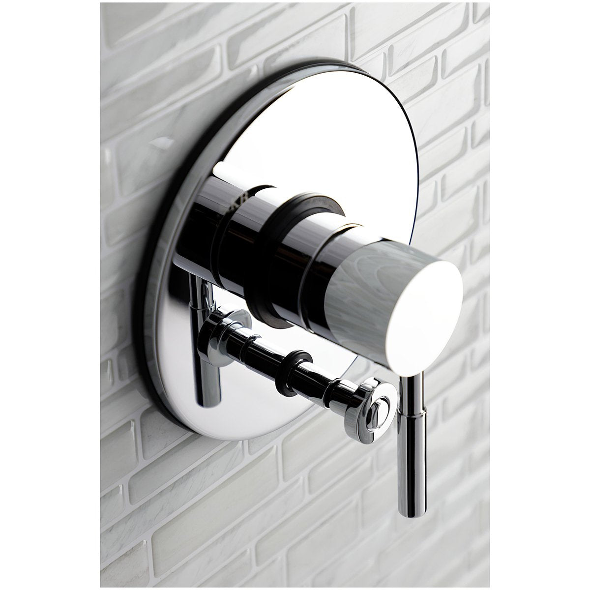 Kingston Brass Pressure Balance Valve Trim Only Without Shower and Tub Spout in Polished Chrome in Polished Chrome