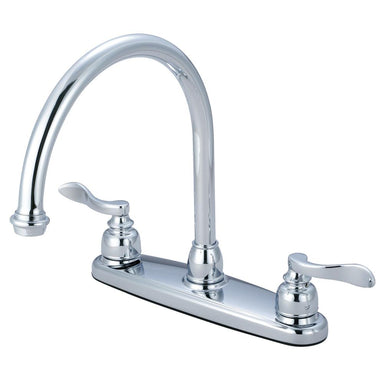 Kingston Brass Nuwave French Double Handle 8" Centerset Kitchen Faucet-Kitchen Faucets-Free Shipping-Directsinks.