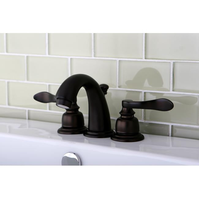 Kingston Brass NuWave French Mini Widespread Lavatory Faucet with ABS/Brass Pop-up-Bathroom Faucets-Free Shipping-Directsinks.