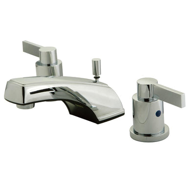 Kingston Brass NuvoFusion Double Handle 4" to 16" Widespread Lavatory Faucet with Brass Pop-up-Bathroom Faucets-Free Shipping-Directsinks.