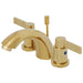 Kingston Brass NuvoFusion 4" to 8" Mini Widespread Double Handle Lavatory Faucet with Brass Pop-up-Bathroom Faucets-Free Shipping-Directsinks.