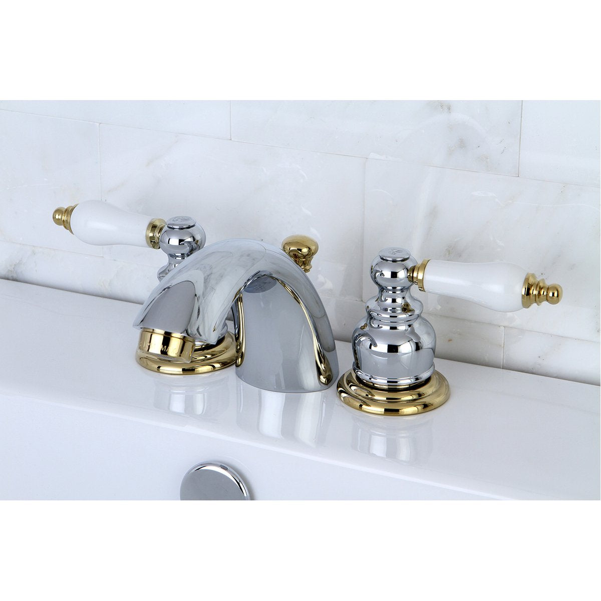 Kingston Brass Victorian 3-Hole Mini-Widespread Bathroom Faucet-DirectSinks