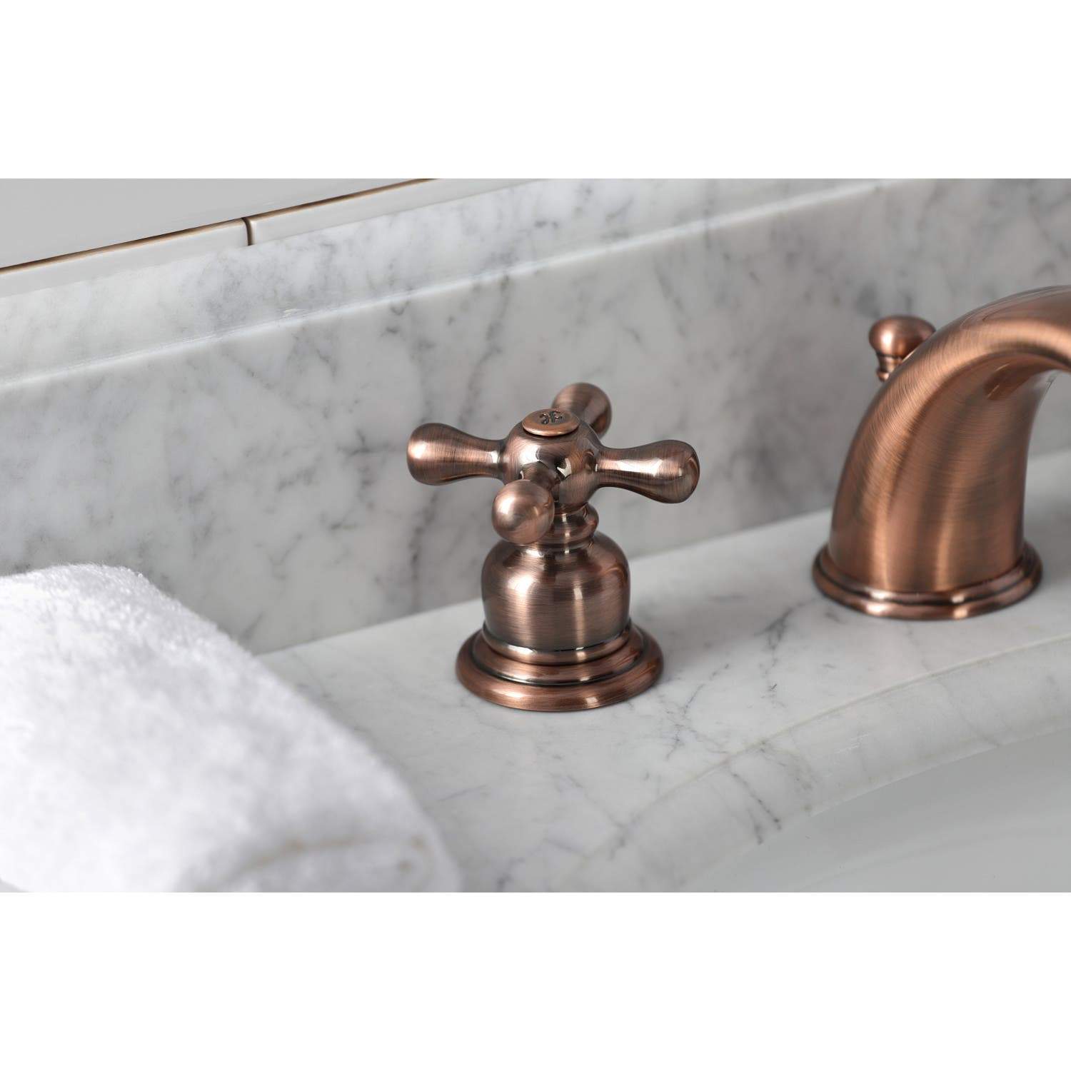 Kingston Brass KB966AX Victorian Widespread Bathroom Faucet, Antique Copper