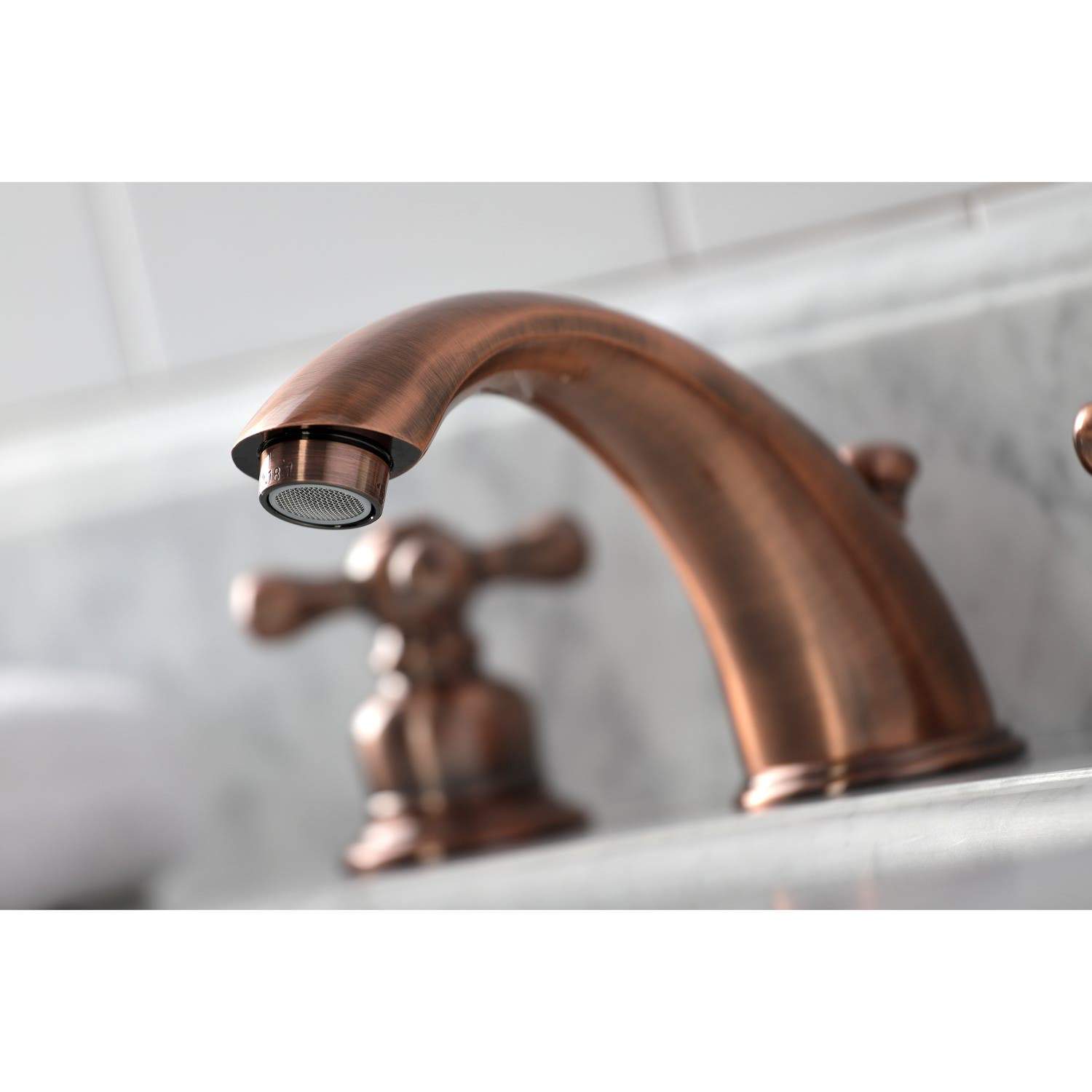 Kingston Brass KB966AX Victorian Widespread Bathroom Faucet, Antique Copper
