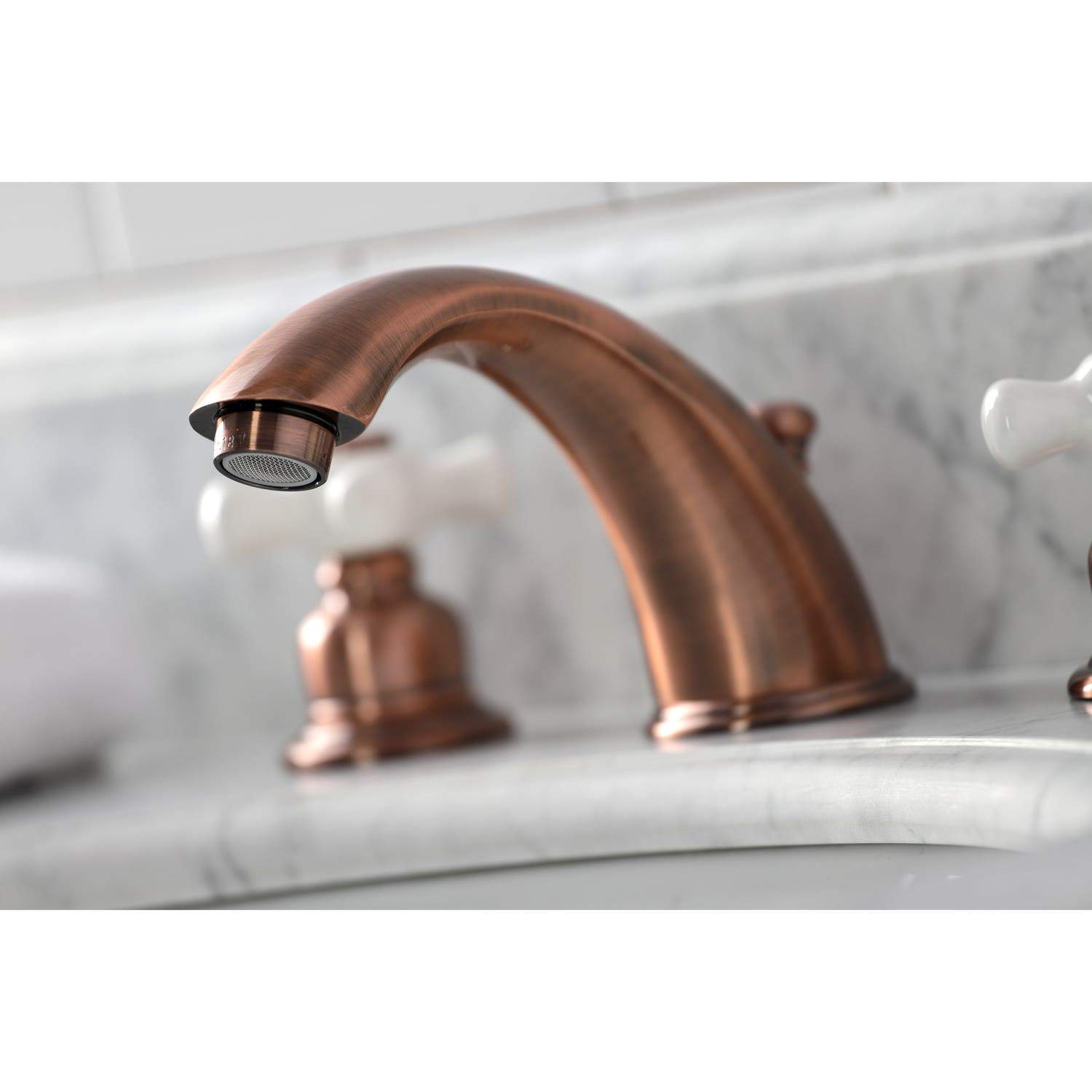 Kingston Brass KB966PX Magellan Widespread Bathroom Faucet, Antique Copper
