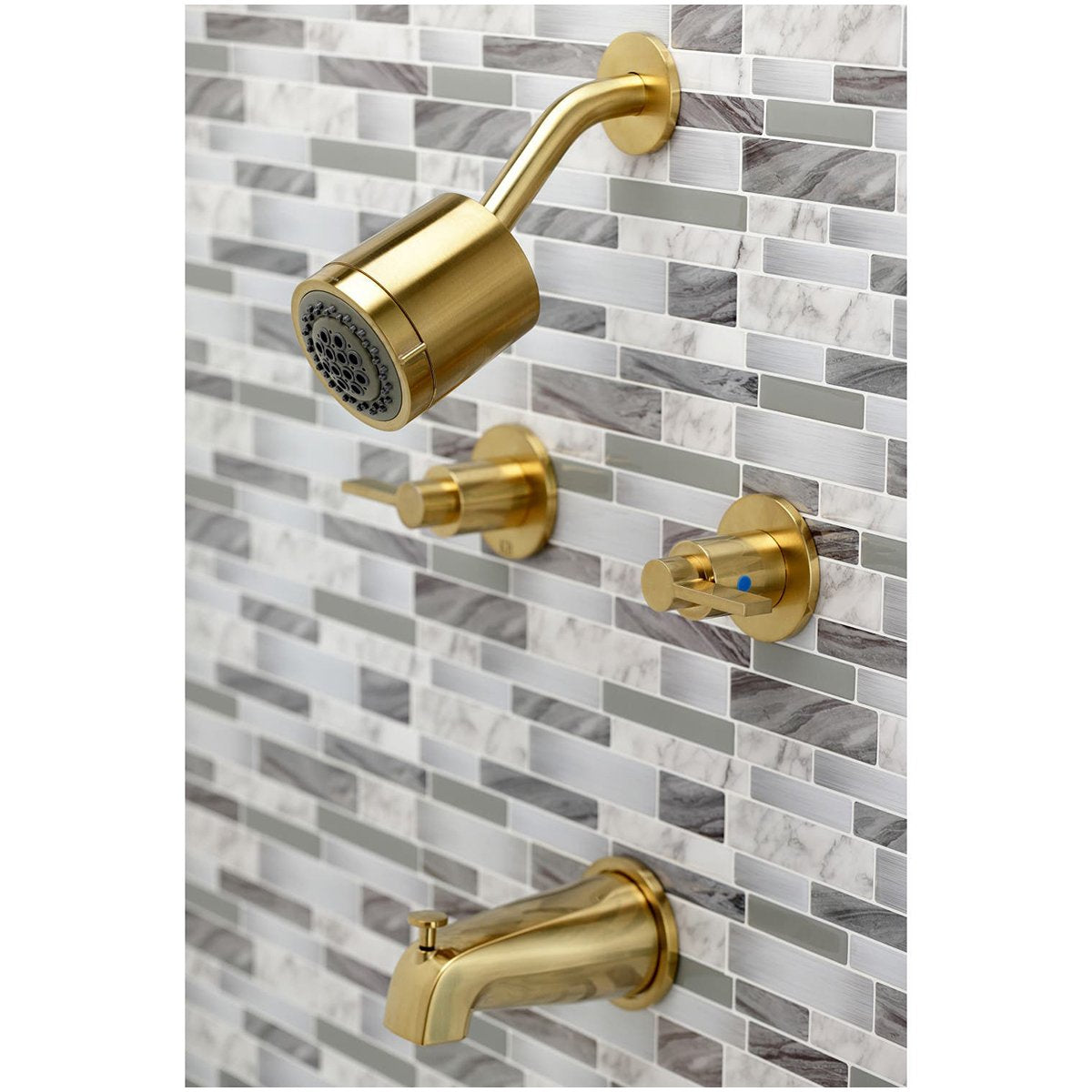 Kingston Brass NuvoFusion Two-Handle Tub and Shower Faucet
