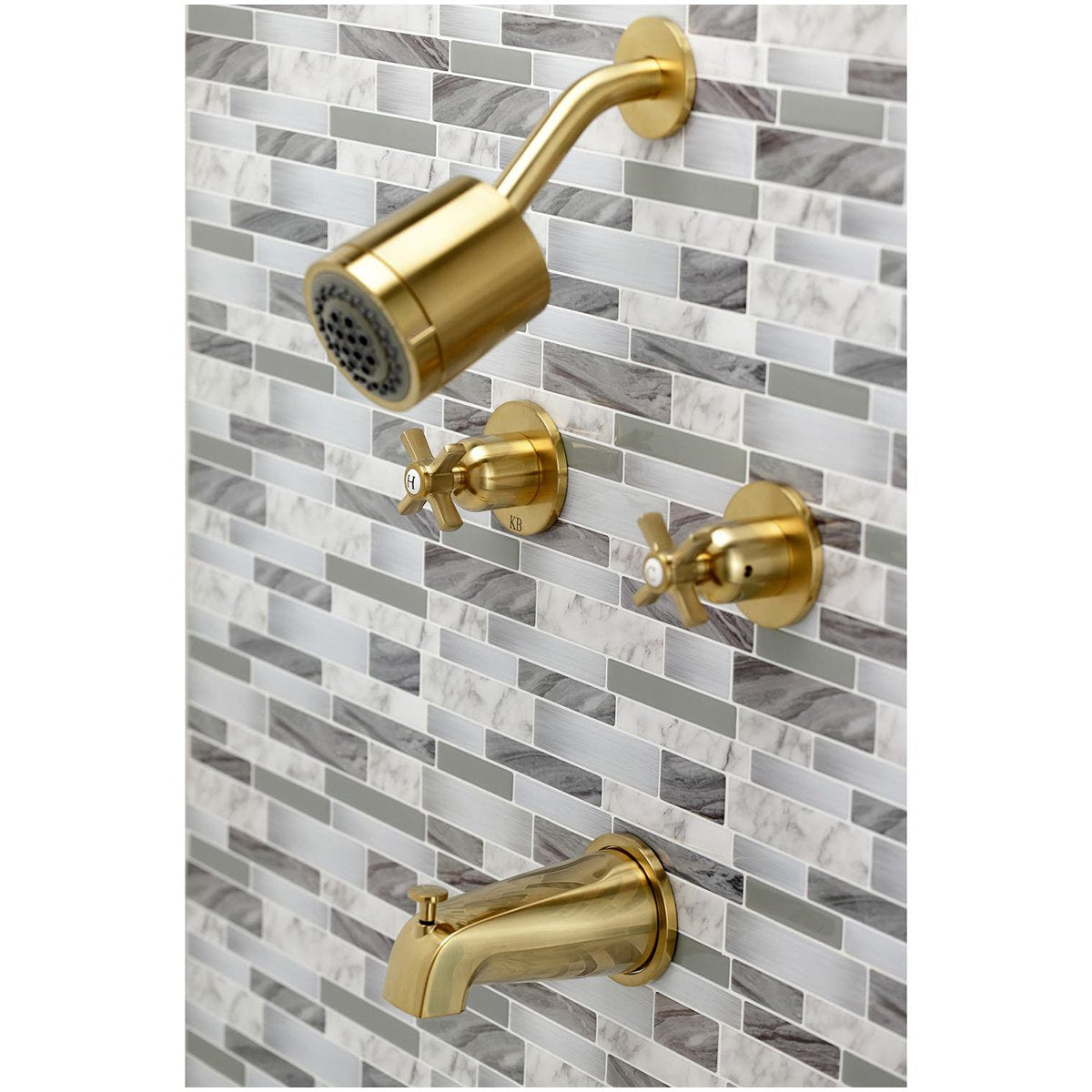 Kingston Brass Millennium Two-Handle Tub and Shower Faucet