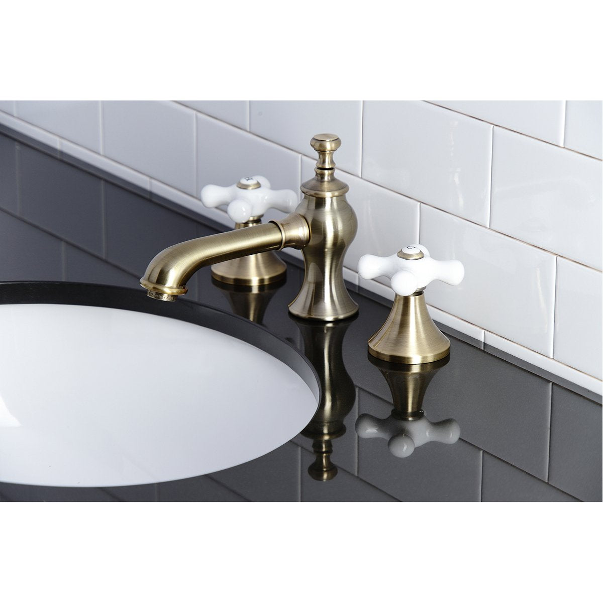Kingston Brass Vintage 3-Hole 8" Widespread Bathroom Faucet-DirectSinks