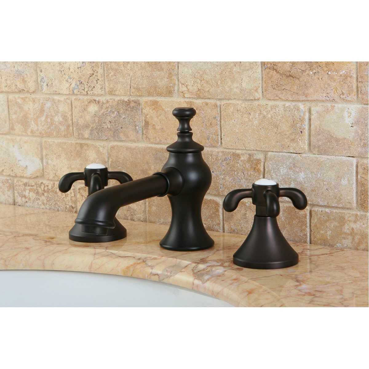 Kingston Brass French Country 8-Inch Widespread 3-Hole Bathroom Faucet