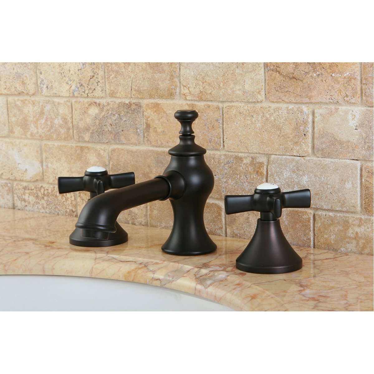 Kingston Brass Millennium 3-Hole 8" Widespread Bathroom Faucet