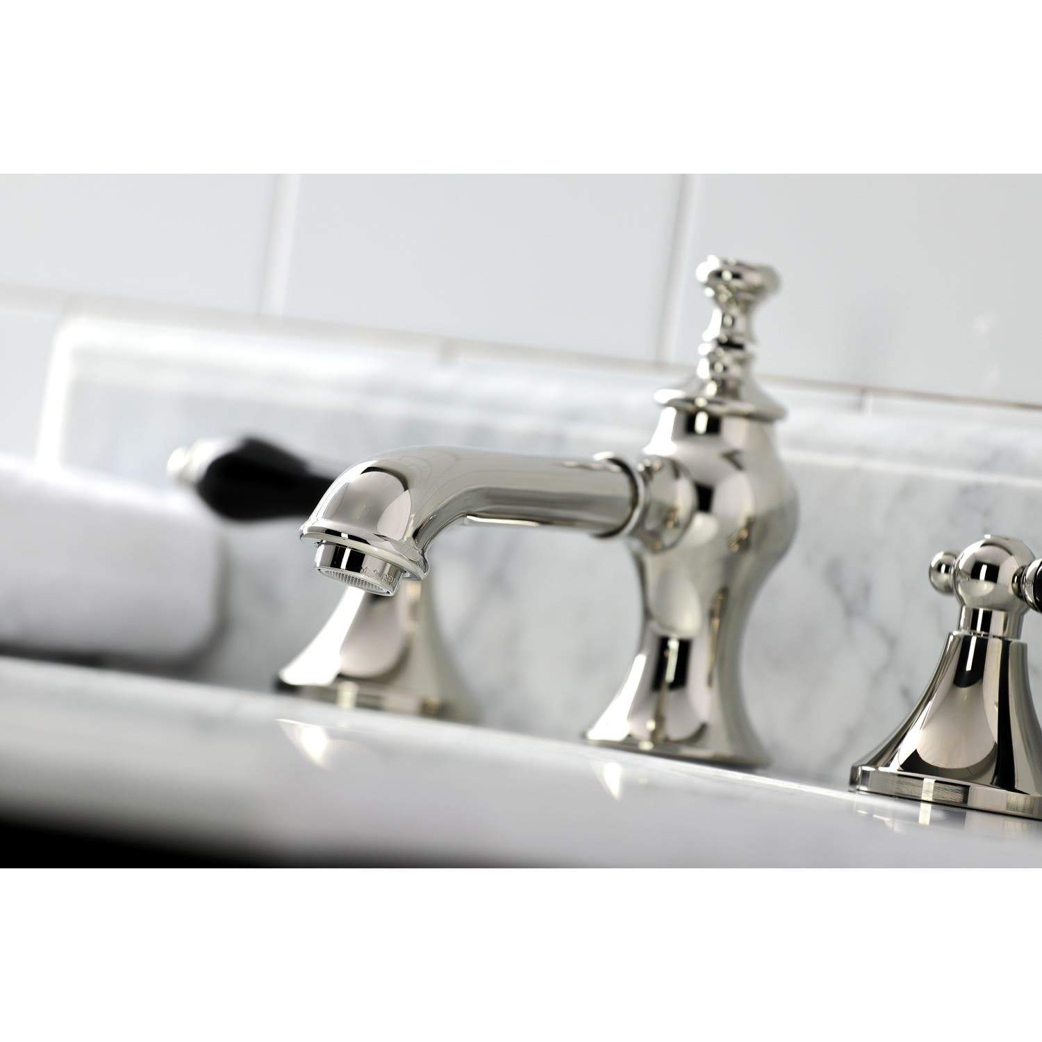 Kingston Brass KC706XPKL-P Duchess Widespread Bathroom Faucet with Brass Pop-Up