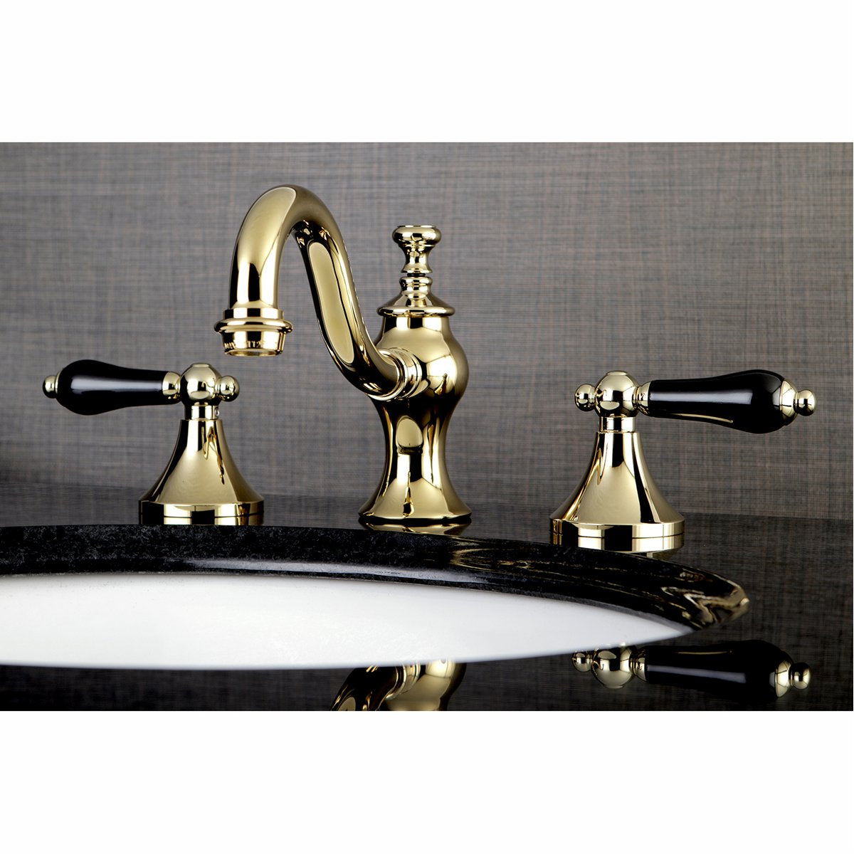 Kingston Brass Duchess Deck Mount 3-Hole 8-Inch Widespread Bathroom Faucet