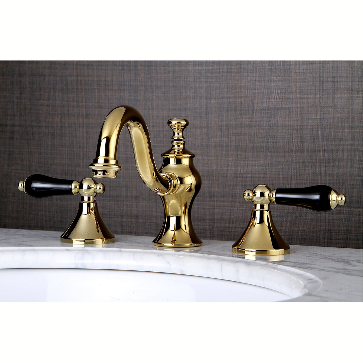 Kingston Brass Duchess Deck Mount 3-Hole 8-Inch Widespread Bathroom Faucet