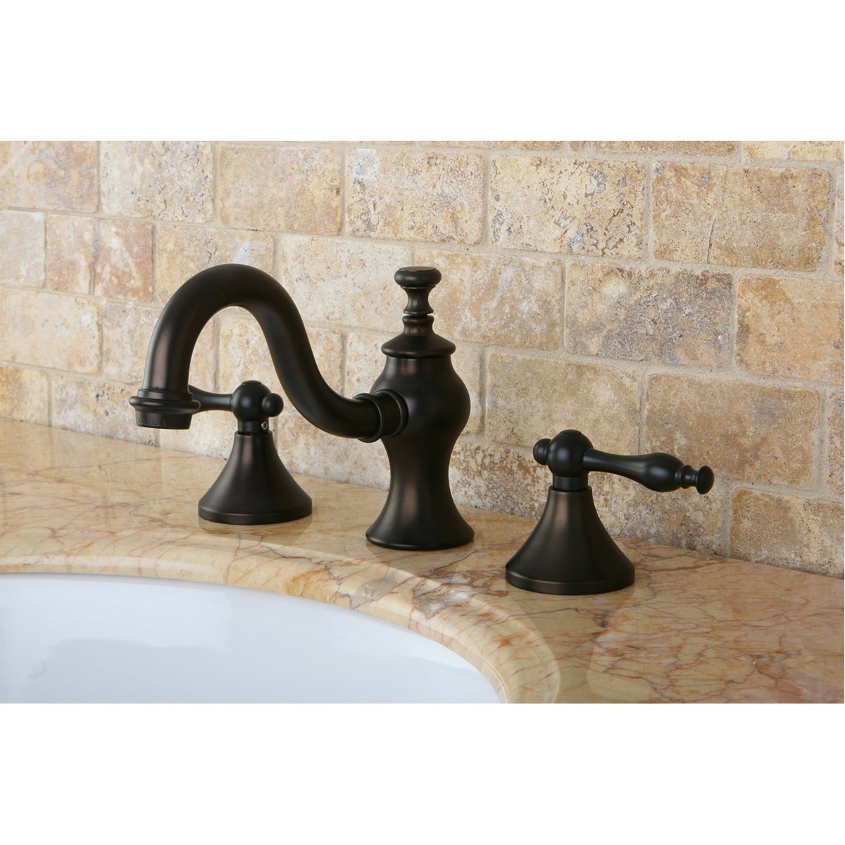 Kingston Brass Naples 8" Widespread Bathroom Faucet