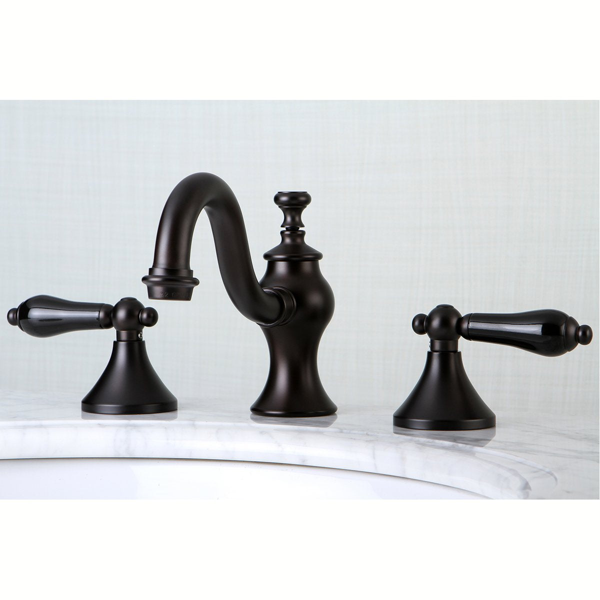 Kingston Brass Duchess Deck Mount 3-Hole 8-Inch Widespread Bathroom Faucet