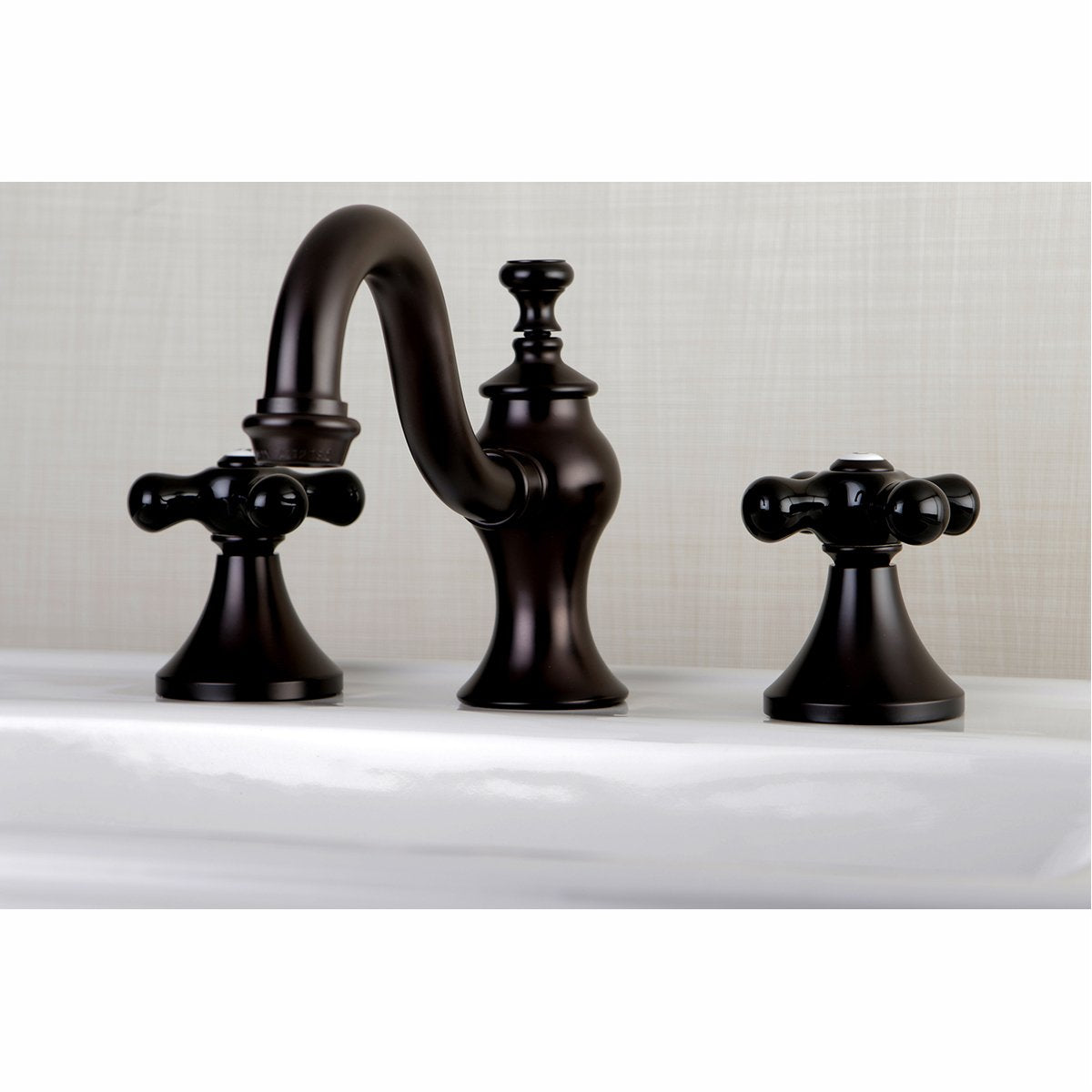Kingston Brass Duchess Deck Mount 8-Inch Widespread 3-Hole Bathroom Faucet