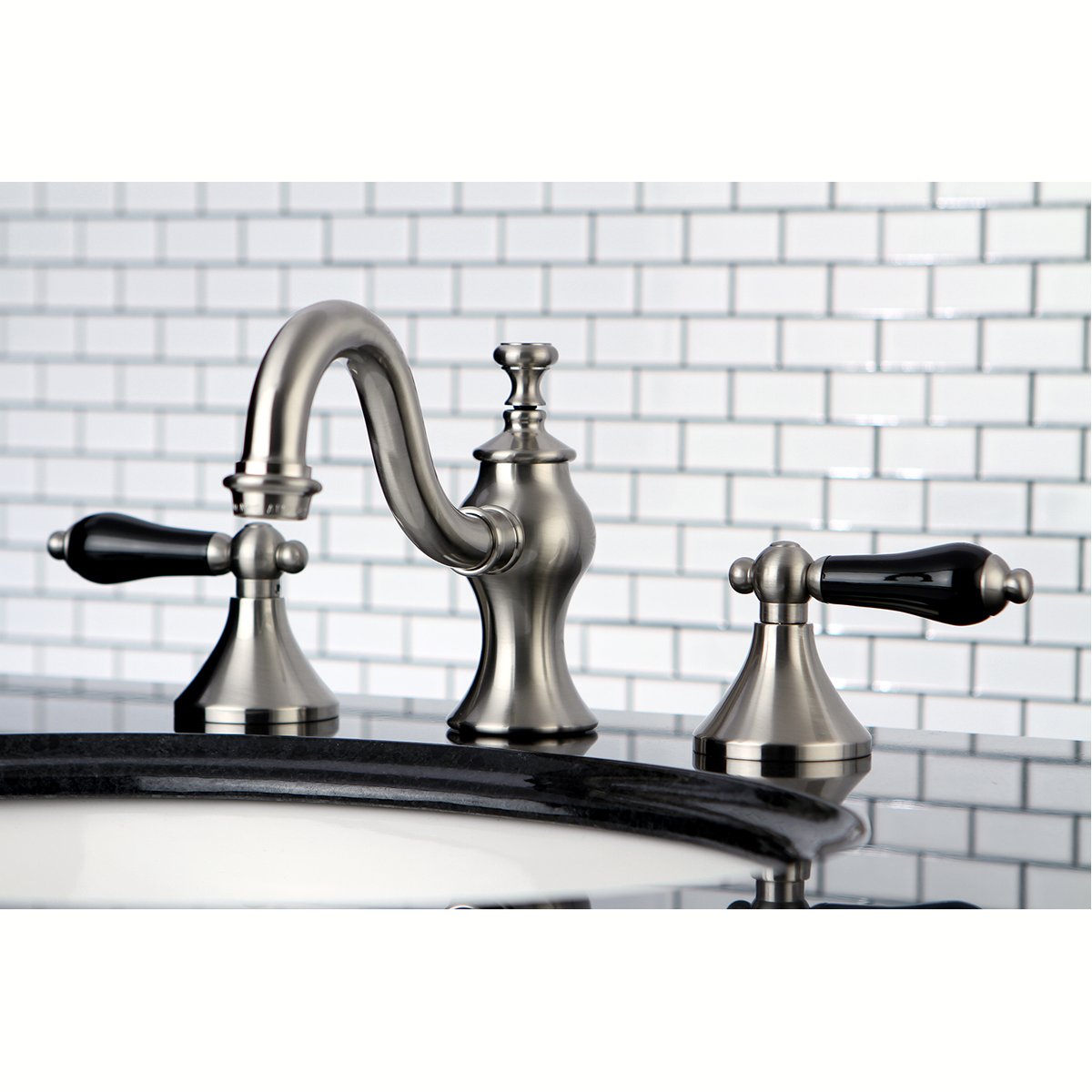 Kingston Brass Duchess Deck Mount 3-Hole 8-Inch Widespread Bathroom Faucet