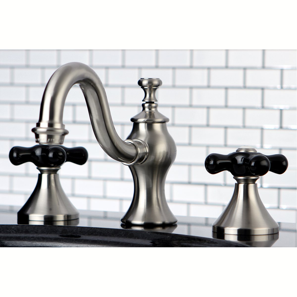 Kingston Brass Duchess Deck Mount 8-Inch Widespread 3-Hole Bathroom Faucet