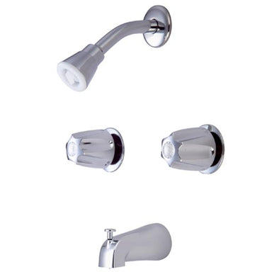 Kingston Brass Generic Two Handle Tub and Shower Faucet in Polished Chrome-Shower Faucets-Free Shipping-Directsinks.