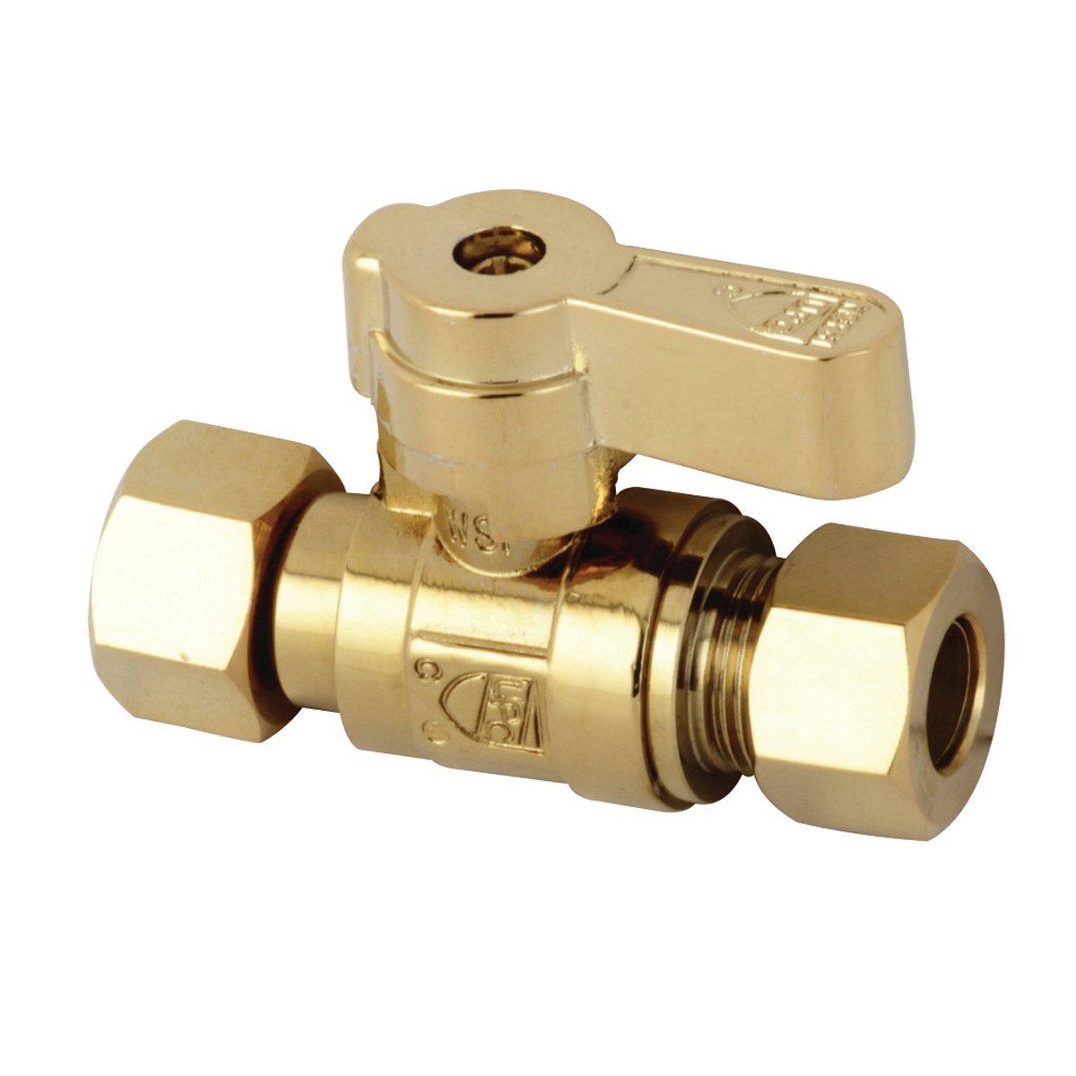 Kingston Brass 3/8" Swivel x 3/8" OD Comp Straight Stop Valve