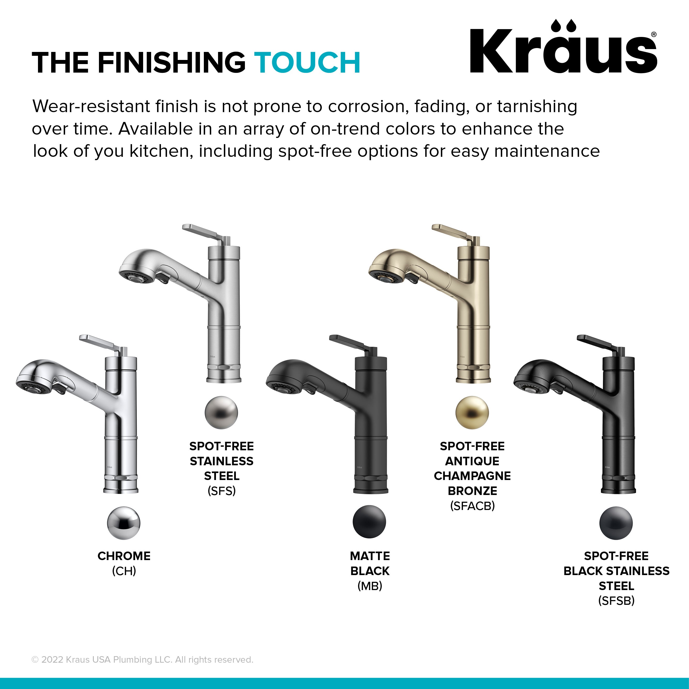 KRAUS Allyn Industrial Pull-Out Single Handle Kitchen Faucet in Spot-Free Antique Champagne Bronze