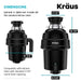 KRAUS 1 HP Continuous Feed Garbage Disposal-Kitchen Accessories-DirectSinks