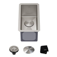 KRAUS 10" Undermount 16 Gauge Stainless Steel Bar Prep Sink