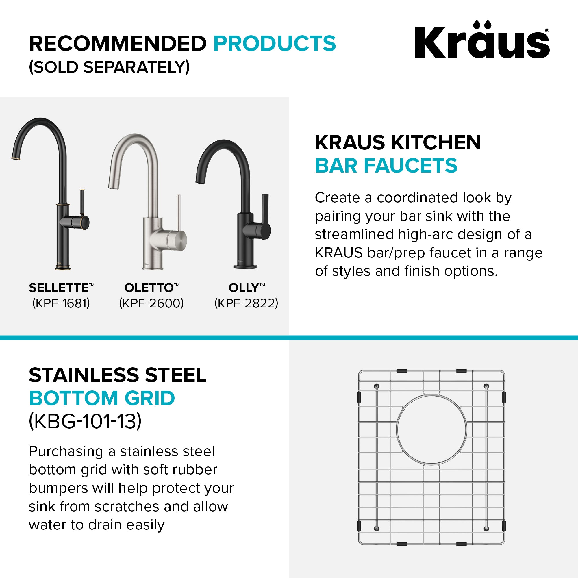 KRAUS 13" Undermount 16 Gauge Stainless Steel Bar Prep Sink-Kitchen Sinks-DirectSinks