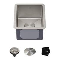 KRAUS 13" Undermount 16 Gauge Stainless Steel Bar Prep Sink