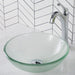 KRAUS 14 Inch Glass Vessel Sink in Frosted-Bathroom Sinks-DirectSinks
