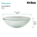 KRAUS 14 Inch Glass Vessel Sink in Frosted-Bathroom Sinks-DirectSinks