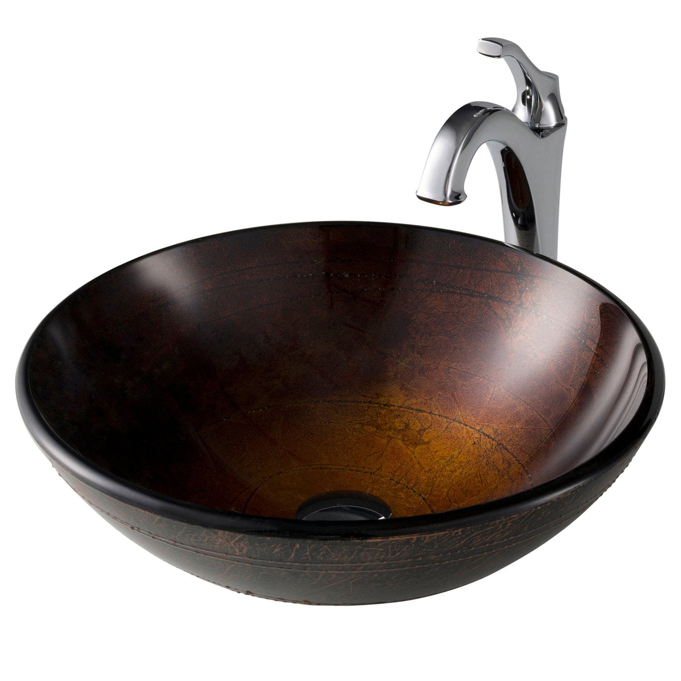Bathroom Glass Vessel Sink and Faucet Combinations