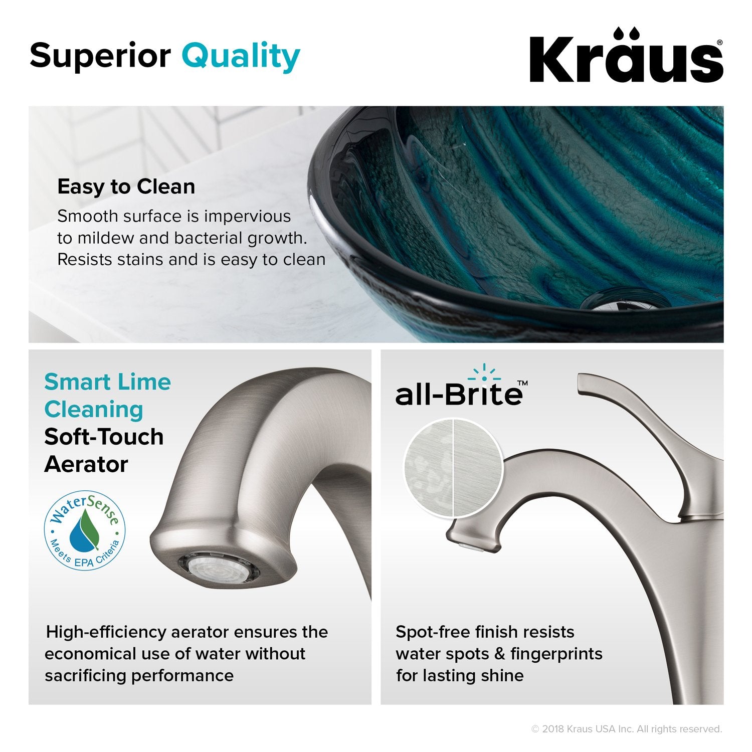 KRAUS 17-Inch Blue Glass Nature Series Bathroom Vessel Sink and Arlo Faucet  Combo Set with Pop-Up Drain