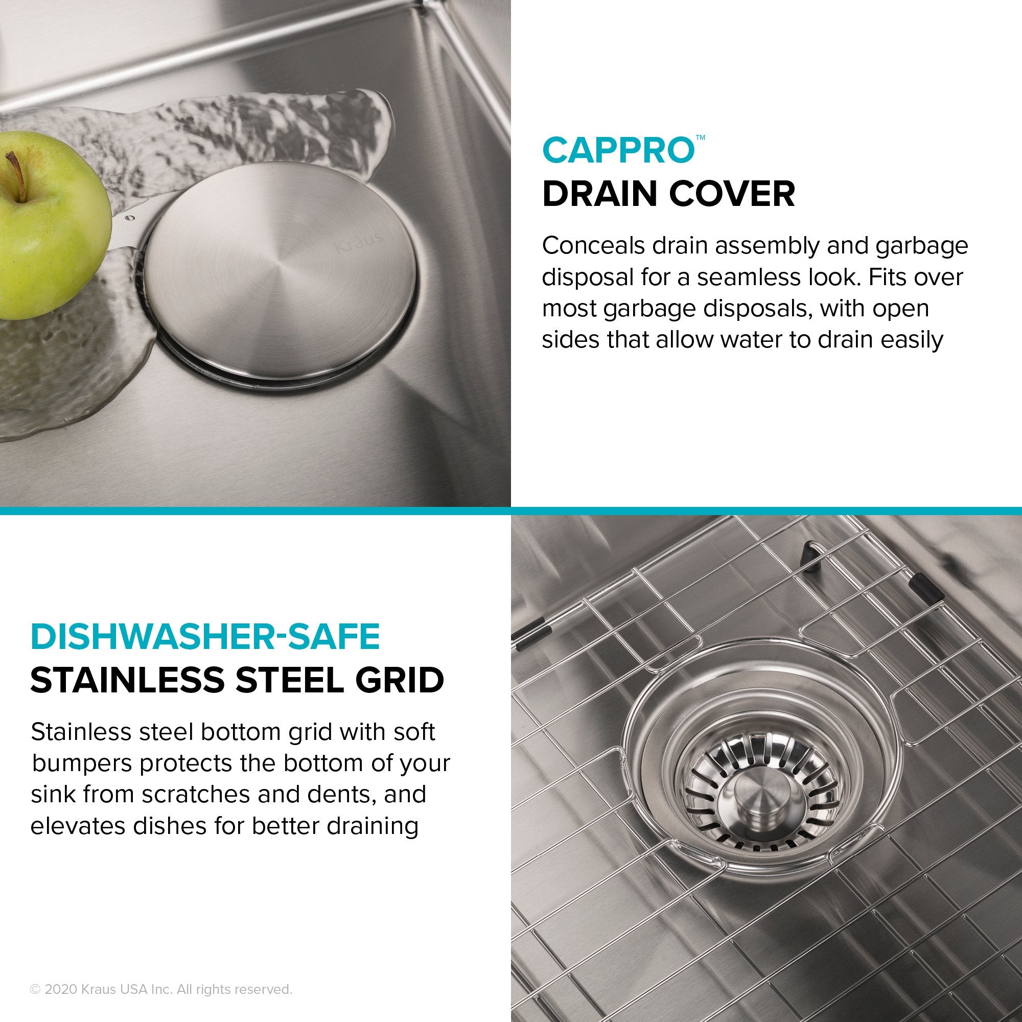 KRAUS 22" Drop-in 16 Gauge Stainless Steel Laundry Utility Sink-Kitchen Sinks-DirectSinks