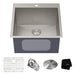 KRAUS 22" Dual Mount 16 Gauge Stainless Steel Laundry Utility Sink-Kitchen Sinks-KRAUS