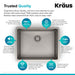 KRAUS 23" Stainless Steel Kitchen Sink and Kitchen Faucet-Kitchen Sink & Faucet Combos-DirectSinks