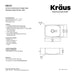 KRAUS 23" Undermount Single Bowl 16 Gauge Stainless Steel Kitchen Sink with NoiseDefend Soundproofing-Kitchen Sinks-DirectSinks