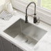 KRAUS 24" Stainless Steel Utility Sink and Kitchen Faucet-Kitchen Sink & Faucet Combos-KRAUS