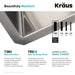 KRAUS 25" 16 Gauge Undermount Single Bowl Stainless Steel Kitchen Sink with Off Center Drain-Kitchen Sinks-KRAUS