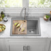 KRAUS 25” Drop-In Granite Composite Workstation Kitchen Sink in Metallic Grey-DirectSinks