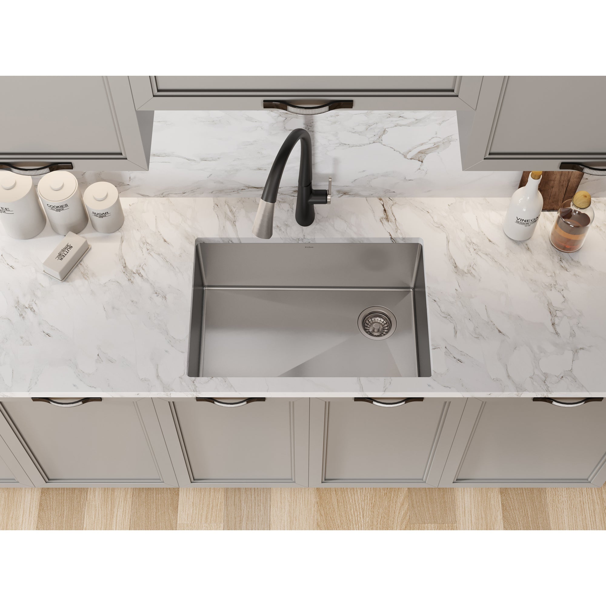 thumbnail image 2 of 27 Undermount Kitchen Sink - Fulorni 27"x18" Kitchen Sink Under Counter 16 Gauge Stainless Steel 2 of 13
