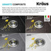 KRAUS 28” Drop-In Granite Composite Workstation Kitchen Sink in Metallic Black-DirectSinks
