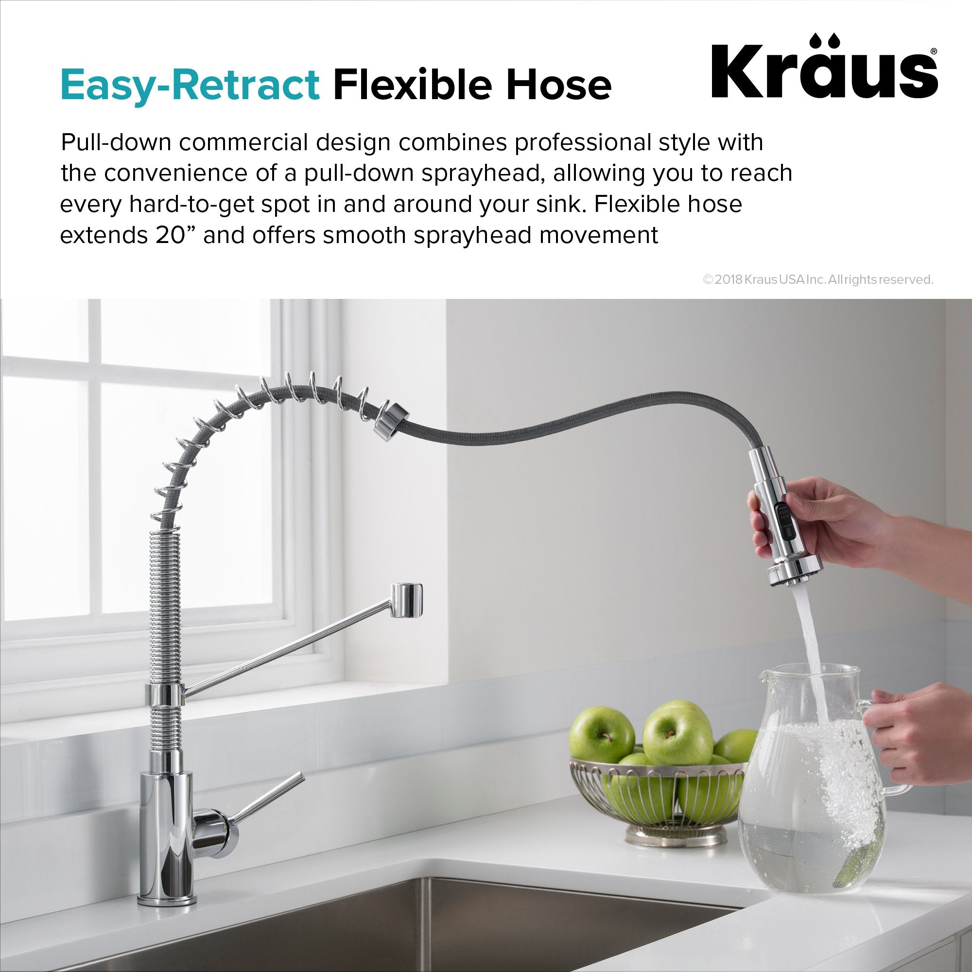 KRAUS 28.5" Stainless Steel Kitchen Sink and Kitchen Faucet-Kitchen Sink & Faucet Combos-KRAUS