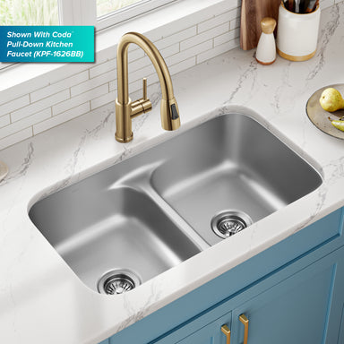KRAUS 32" Undermount 50/50 Kitchen Sink-DirectSinks
