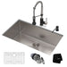 KRAUS 32" Stainless Steel Kitchen Sink and Kitchen Faucet-Kitchen Sink & Faucet Combos-KRAUS