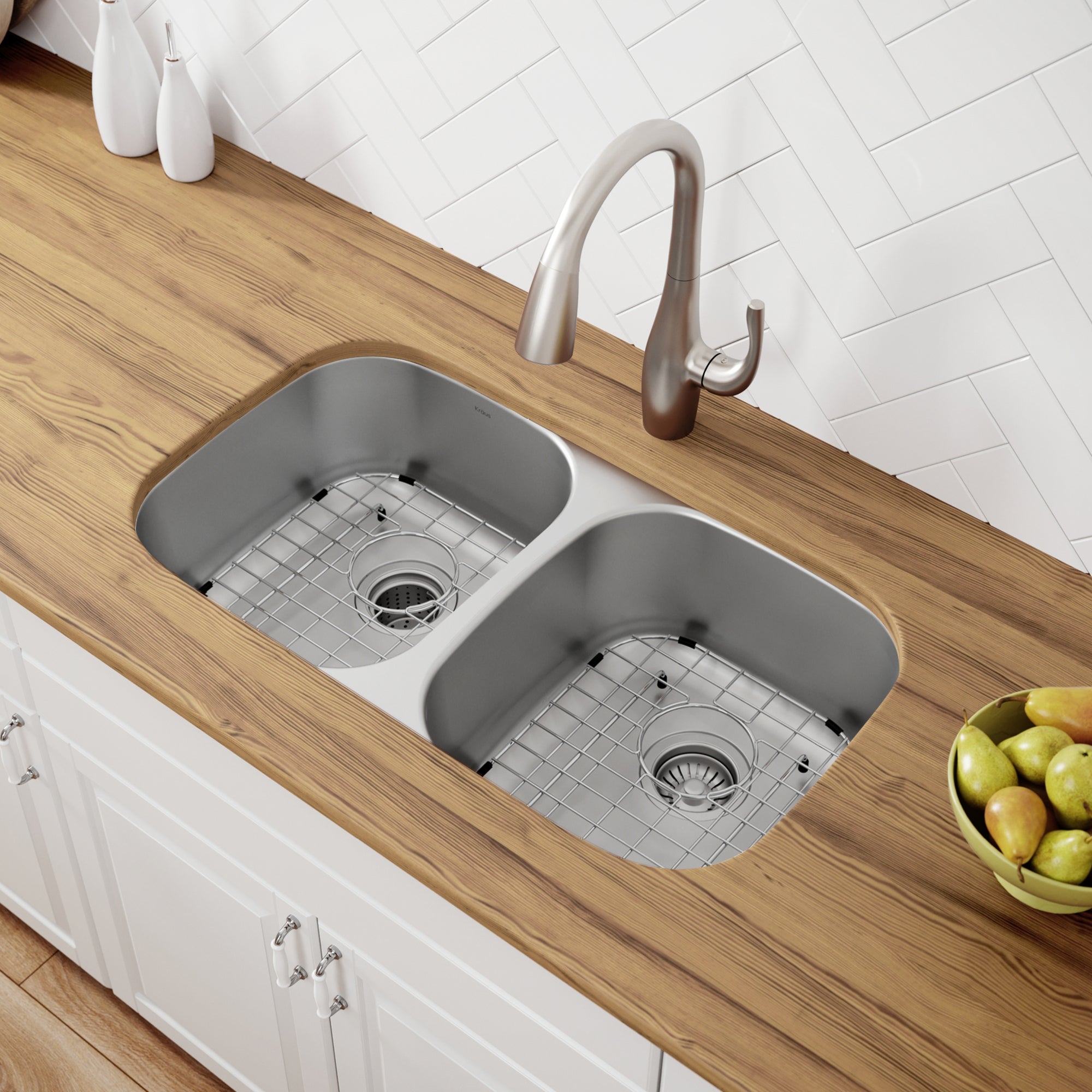 Buy 32 Undermount Dual Bowl Stainless Steel Kitchen Sink