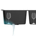 KRAUS 33" Dual Mount 50/50 Double Bowl Black Onyx Granite Kitchen Sink-Kitchen Sinks-DirectSinks