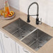 KRAUS 33" Stainless Steel Kitchen Sink and Kitchen Faucet-Kitchen Sink & Faucet Combos-KRAUS