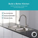 KRAUS 33" Topmount 60/40 Double Bowl 18 Gauge Stainless Steel Kitchen Sink with NoiseDefend Soundproofing-Kitchen Sinks-DirectSinks