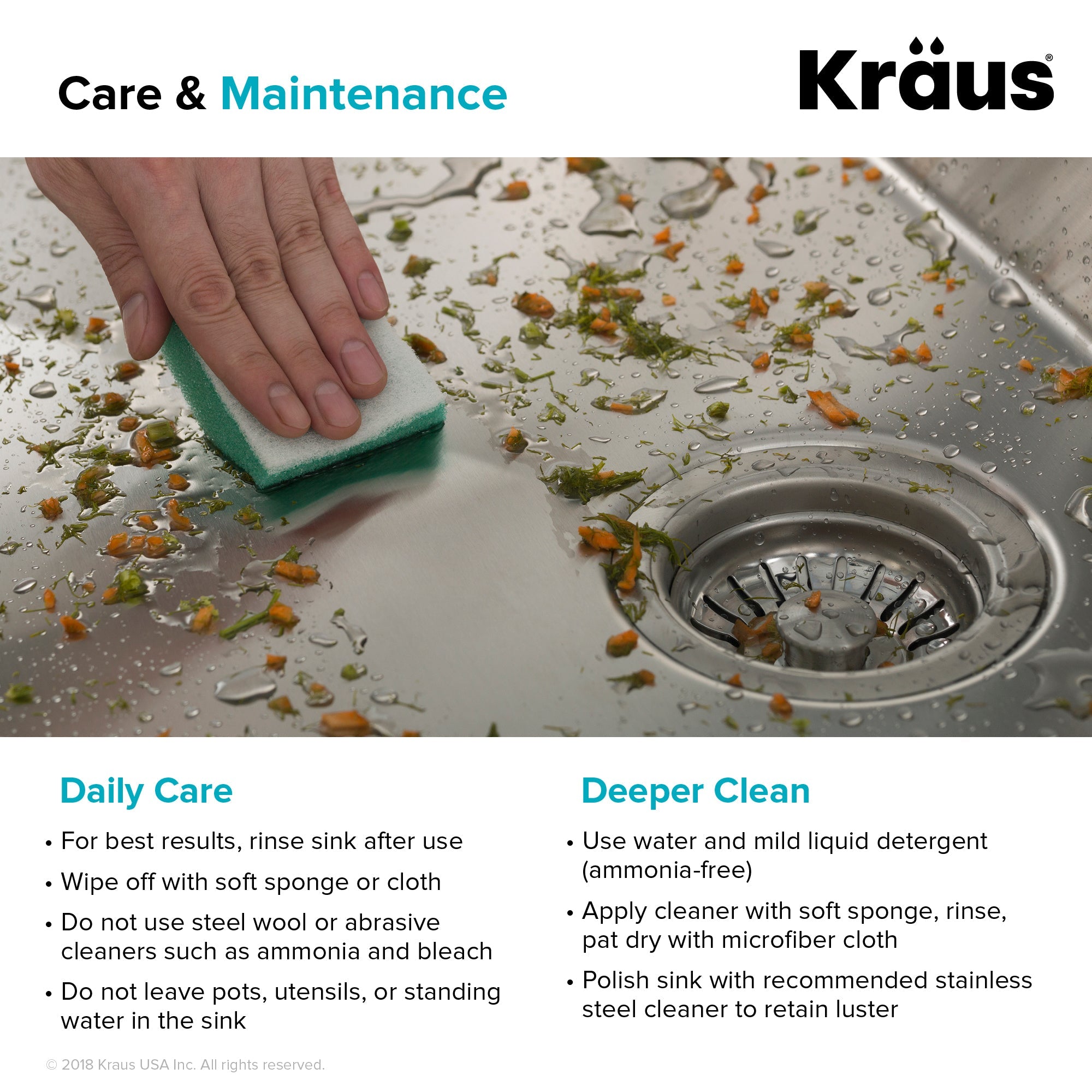 KRAUS 33 x 22 inch Standart PRO Drop-In 16 Gauge Double Bowl 2-Hole Stainless Steel Kitchen Sink-Kitchen & Utility Sinks-DirectSinks